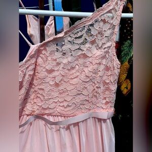 David’s Bridal, kids bridesmaid dress, size 12, pretty light pink